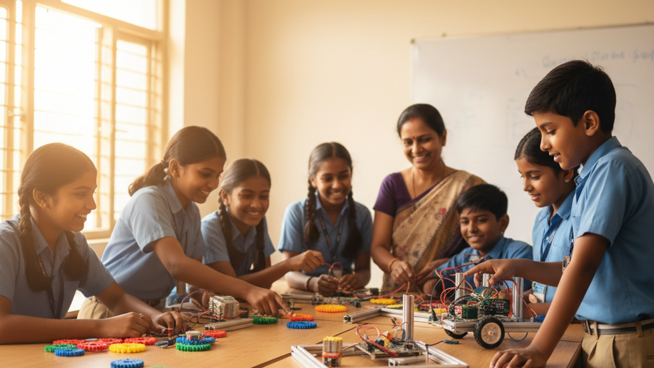 Choosing a robotics lab or Atal Tinkering Lab kit for your school — illustrative photograph