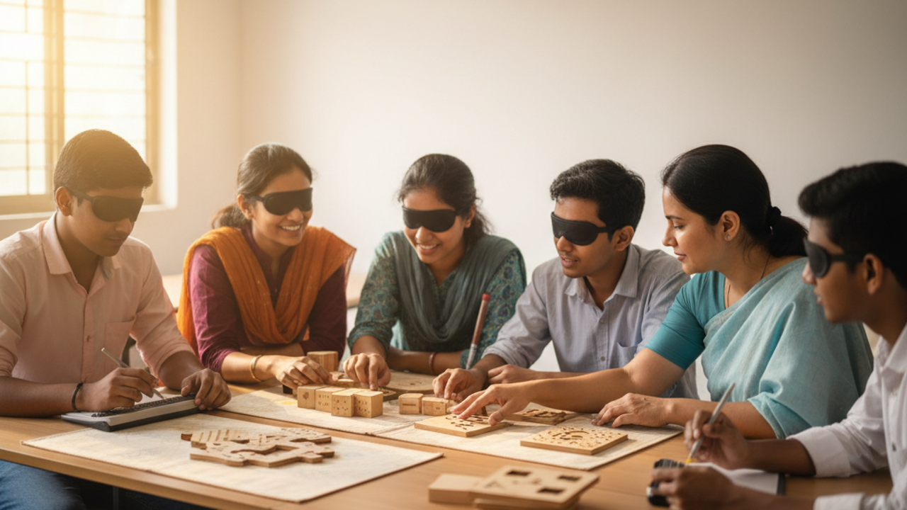 Python and job-readiness courses for blind learners in India — illustrative photograph