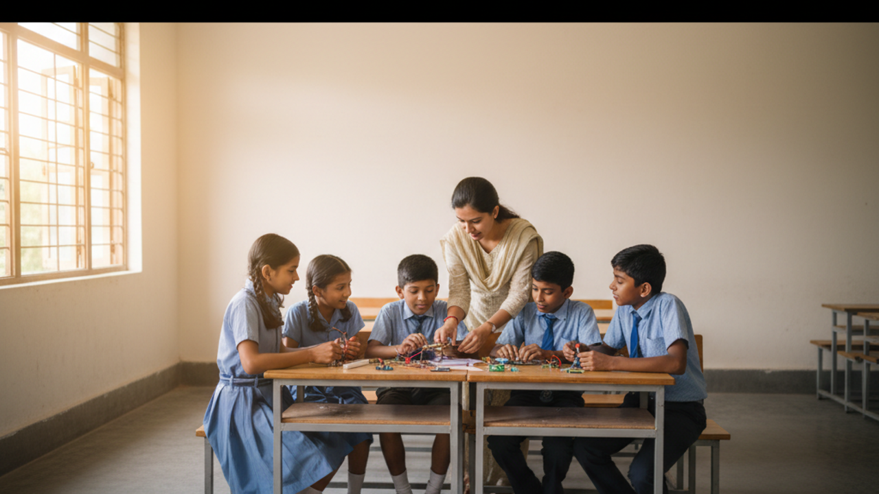 SWAYAM's 18,580+ Courses & India's AI Skills Gap in Schools — illustrative photograph